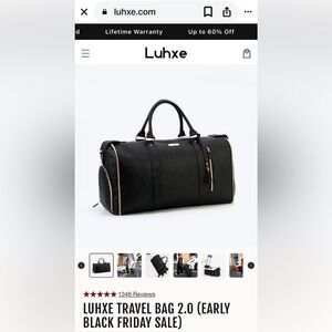 Luhxe Black Travel Bag 2.0